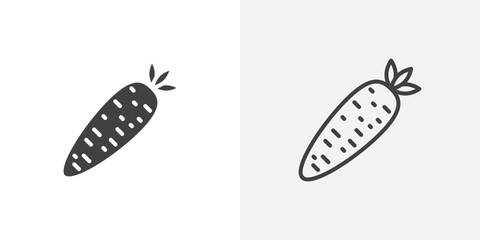 Carrot Icon set. vectors for apps and website designs