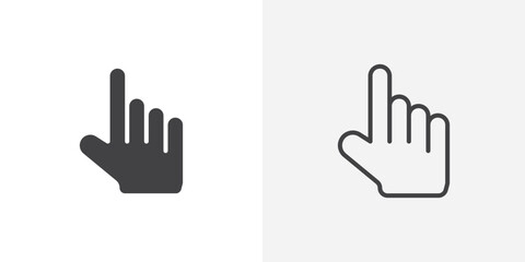Cursor hand Icon set. vectors for apps and website designs