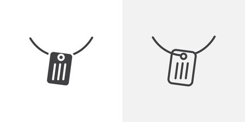 Dog tag Icon set. vectors for apps and website designs