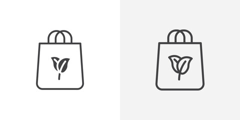 ECO bag Icon set. vectors for apps and website designs