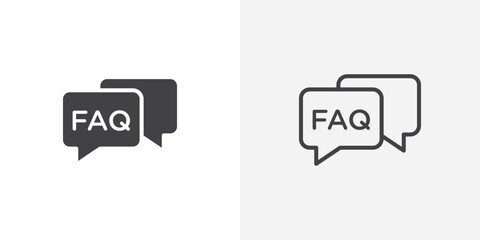FAQ Icon set. vectors for apps and website designs