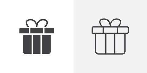 Gift boxes Icon set. vectors for apps and website designs