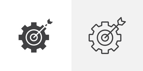 Goal setting Icon set. vectors for apps and website designs