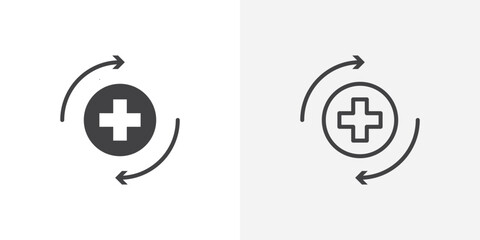 Health recovery Icon set. vectors for apps and website designs