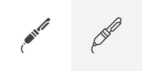 Hair curler Icon set. vectors for apps and website designs
