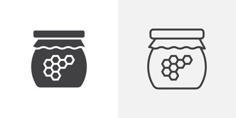 Honey jar Icon set. vectors for apps and website designs