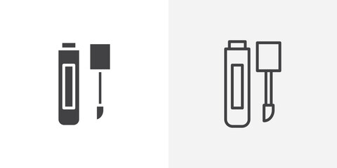 Lip gloss Icon set. vectors for apps and website designs