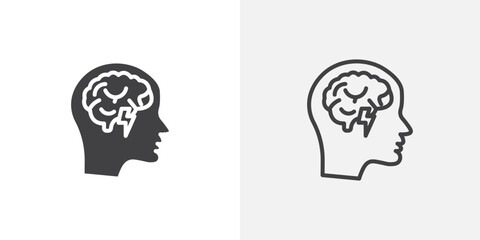 Mental disorder Icon set. vectors for apps and website designs