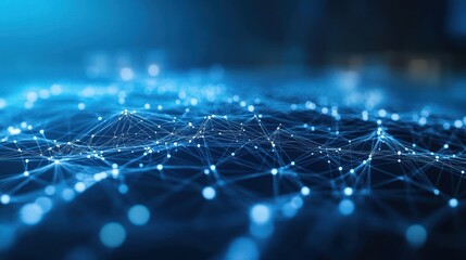 Obraz premium Abstract network digital technology. Background data stream. Potential for use in technology or science concepts