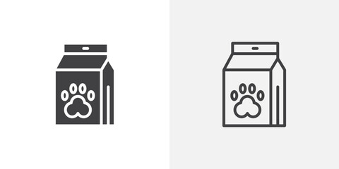 Pet food bag Icon set. vectors for apps and website designs