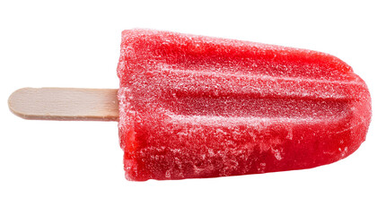 a red popsicle on a wooden stick, perfect for a hot summer day