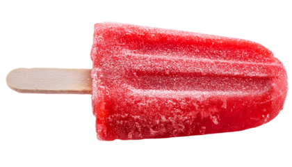a red popsicle on a wooden stick, perfect for a hot summer day