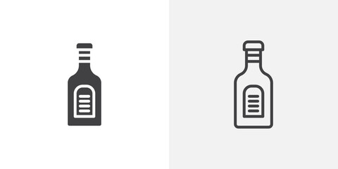 Sauce bottles Icon set. vectors for apps and website designs
