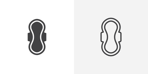 Sanitary pad Icon set. vectors for apps and website designs