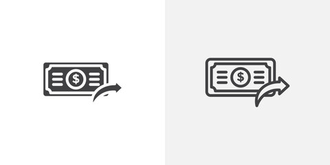 Send money Icon set. vectors for apps and website designs