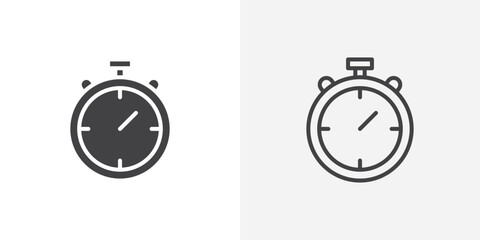 Stop watch Icon set. vectors for apps and website designs