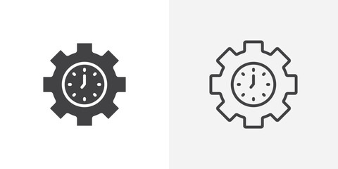 Time management Icon set. vectors for apps and website designs