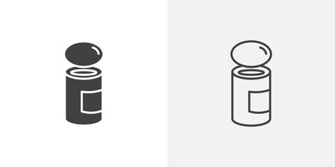 Tin can Icon set. vectors for apps and website designs