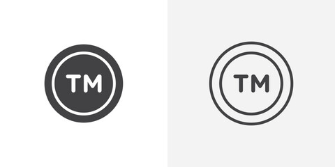 TM trademark Icon set. vectors for apps and website designs