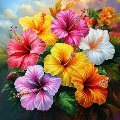 Vibrant hibiscus bouquet (6)