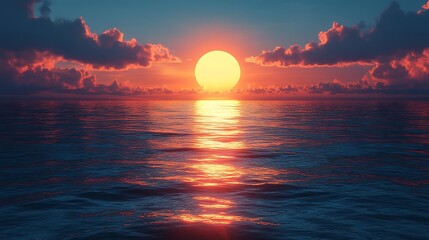 sunset over the sea