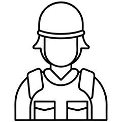 Army Soldier Line Art Drawing