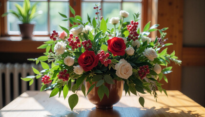 Lavender field in bloom under clear sky, blissful summer day