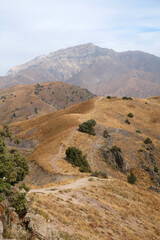 mountain landscape and mountain path, Tien Shan