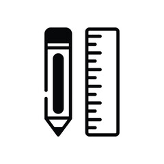 pencil ruler vector icon