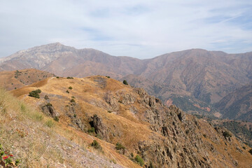 mountain landscape in the Tien Shan mountains in autumn