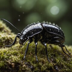 Naklejka premium bug on a leaf