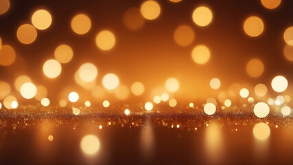 Golden Bokeh Sparkle Background for Festive and Holiday Themes