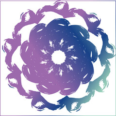 Vibrant circle geometric pattern, whit gradient colored 