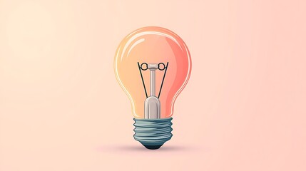 Glowing Lightbulb with Idea Concept.