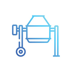 concrete mixer vector icon
