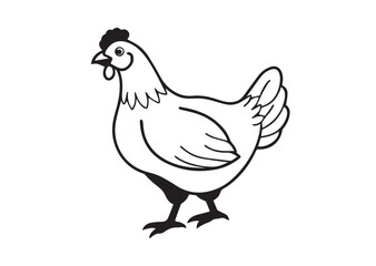 Fototapeta premium Hen vector illustration Design