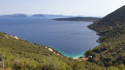 Scenic Bay View on Lefkada, Ionian Islands, Greece
