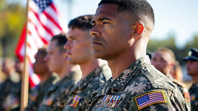 A respectful Veterans Day tribute celebrating the bravery of U.S. military personnel.