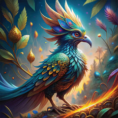 Fototapeta premium peacock in the night