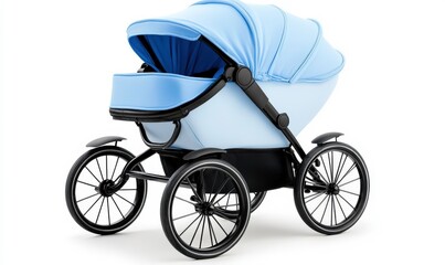 Fototapeta premium Stylish and Functional Baby Stroller with Comfortable Seating and Smooth Wheels for Easy Maneuverability in Urban and Suburban Environments