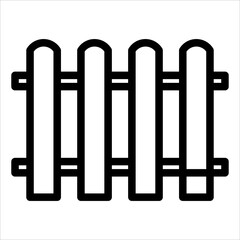 fence line icon vector illustration isolated on white background