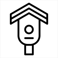 birdhouse line icon vector illustration isolated on white background