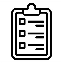 checklist line icon vector illustration isolated on white background