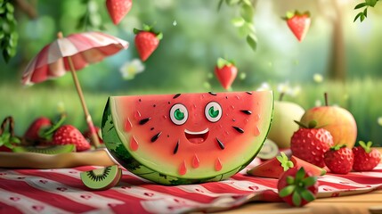 watermelon and slice of watermelon