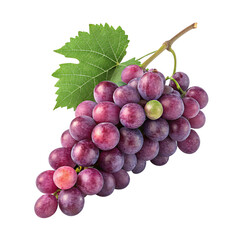 Fototapeta premium bunch of red grapes isolated on transparent background Generative Ai, PNG
