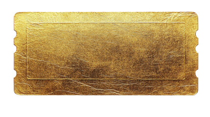 Gold Ticket Stub or Voucher