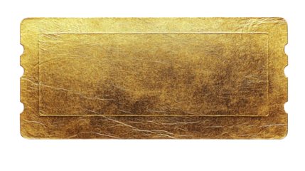 Gold Ticket Stub or Voucher
