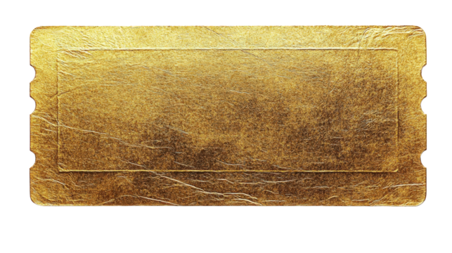 Gold Ticket Stub or Voucher