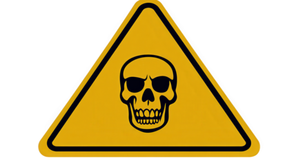 Caution Warning Sign Skull