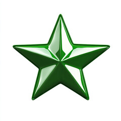Obraz premium green star on white background